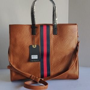 Moda luxe Julian Structured Varsity Striped Purse